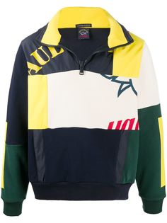 Paul & Shark толстовка в технике пэчворк