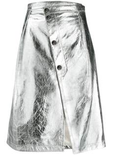 Marni юбка А-силуэта с эффектом металлик