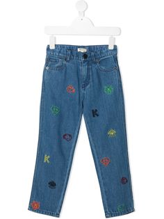 Kenzo Kids джинсы с вышивкой