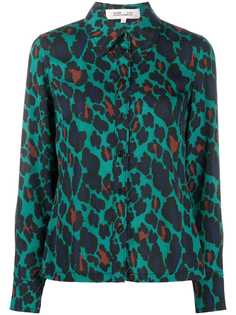 DVF Diane von Furstenberg рубашка на пуговицах с леопардовым принтом
