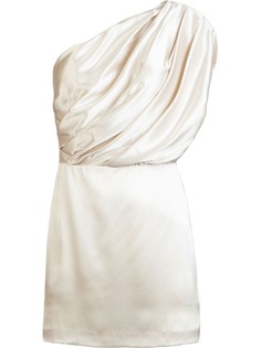 Michelle Mason присборенное платье мини на одно плечо