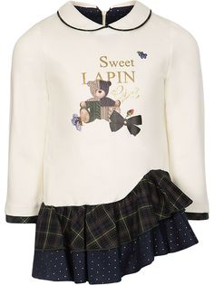 Lapin House платье с длинным рукавами и логотипом