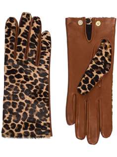 Agnelle перчатки Chloe с леопардовым принтом