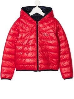 BOSS Kidswear двусторонний пуховик с логотипом