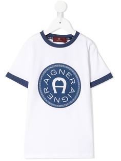 Aigner Kids футболка с короткими рукавами и логотипом