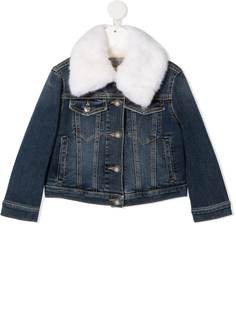 Ermanno Scervino Junior джинсовая куртка с искусственным мехом