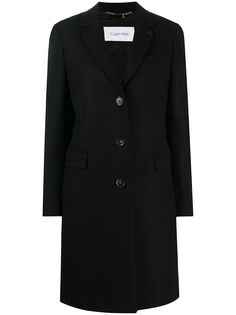 Calvin Klein однобортное пальто строгого кроя