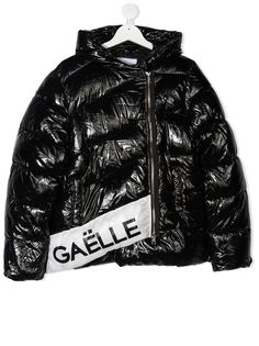 Gaelle Paris Kids пуховик с логотипом