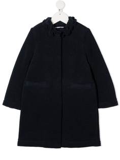 Il Gufo однобортное пальто с контрастным воротником