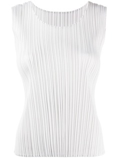 Pleats Please Issey Miyake плиссированный топ без рукавов