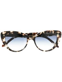 Cutler & Gross солнцезащитные очки Havana в оправе кошачий глаз