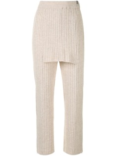 Miharayasuhiro Modified брюки в рубчик с юбкой