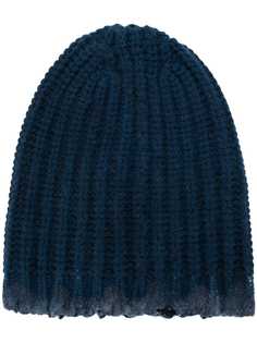 Avant Toi шапка бини в рубчик с эффектом потертости