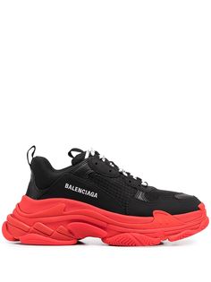 Balenciaga двухцветные кроссовки Triple S