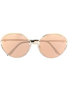 Cartier Eyewear солнцезащитные очки Trinity с затемненными линзами
