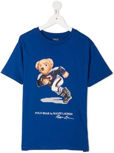 Ralph Lauren Kids футболка с принтом Football Bear