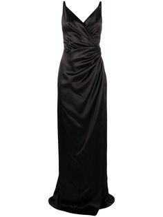 Dolce & Gabbana длинное платье с V-образным вырезом