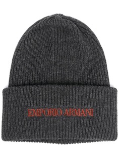 Emporio Armani шапка бини с вышитым логотипом