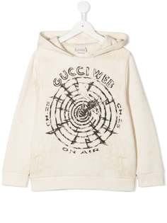 Gucci Kids худи с отделкой Web