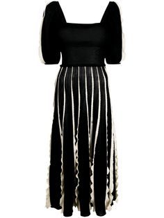 RED Valentino платье миди с оборками