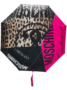 Moschino зонт с логотипом и вставками