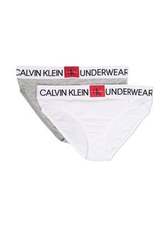 Calvin Klein Kids комплект из двух трусов-брифов с логотипом