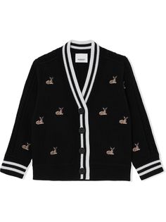 Burberry Kids кардиган с вышивкой Deer