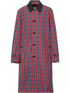 Burberry твиловое полупальто в клетку