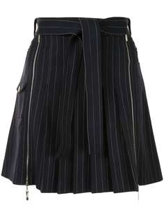 Christian Dior плиссированная юбка в тонкую полоску