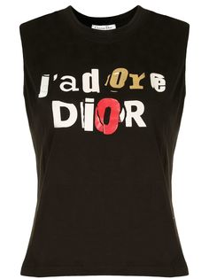 Christian Dior топ с принтом Jadore