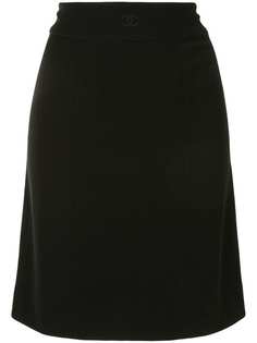 Chanel Pre-Owned прямая юбка 1998-го года с логотипом CC