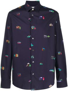 Paul Smith рубашка с графичным принтом