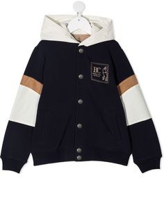 Brunello Cucinelli Kids бомбер в стиле колор-блок