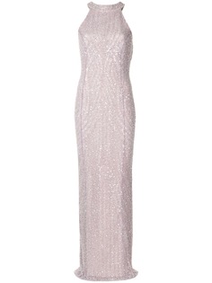 Rachel Gilbert платье с пайетками и вырезом халтер