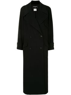 Chanel Pre-Owned двубортное пальто миди 1999-го года