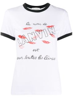 LANVIN футболка с принтом Lips