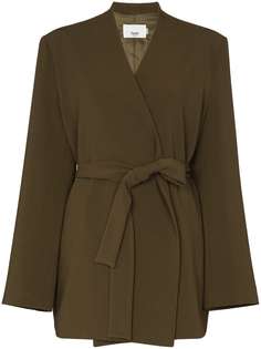 Frankie Shop жакет без воротника с поясом