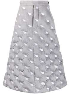 Thom Browne дутая юбка с вышивкой