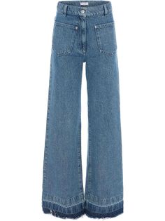 JW Anderson расклешенные джинсы с необработанными краями
