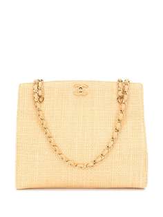 Chanel Pre-Owned твидовая сумка-тоут 1998-го года с логотипом CC
