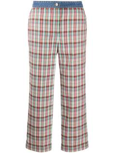 SJYP широкие брюки в клетку