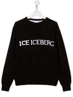 Iceberg Kids джемпер с логотипом вязки интарсия