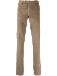 Canali вельветовые брюки прямого кроя