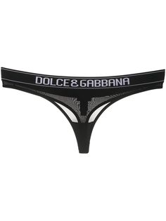 Dolce & Gabbana трусы-стринги с логотипом на поясе