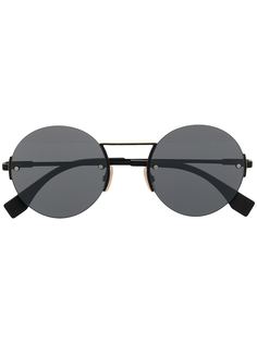 Fendi Eyewear солнцезащитные очки в безободковой оправе