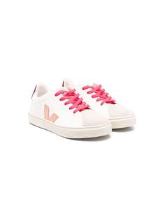 Veja Kids кроссовки на шнуровке с нашивкой-логотипом