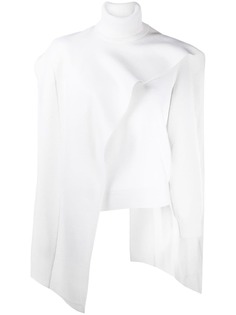 Givenchy джемпер с высоким воротником и кейпом