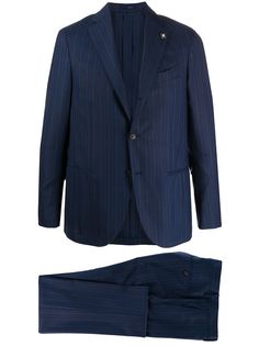 Lardini костюм-двойка в полоску