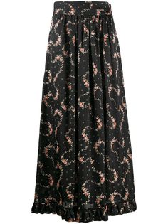 Paco Rabanne юбка миди с цветочным принтом