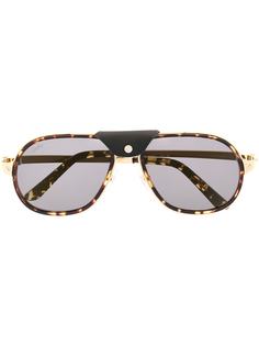 Cartier Eyewear солнцезащитные очки-авиаторы черепаховой расцветки
